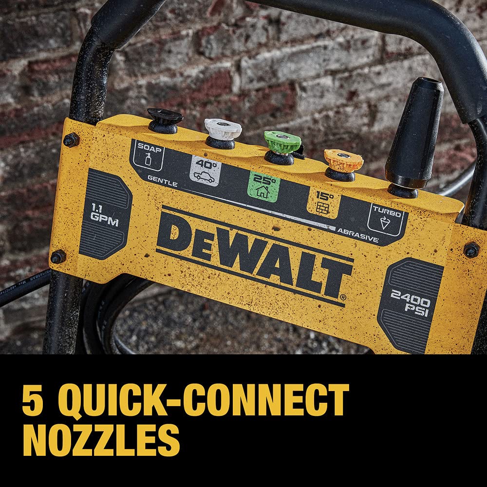 DEWALT Electric Pressure Washer, Cold Water, 2400-PSI, 1.1-GPM, Corded (DWPW2400) DEWALT