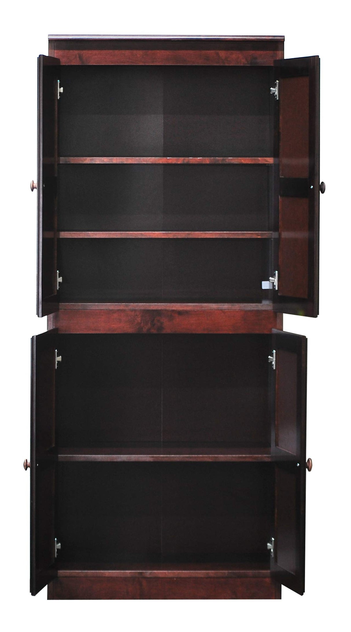 Traditional 72" Wood Storage Cabinet with 5-Shelves in Cherry Concepts In Wood
