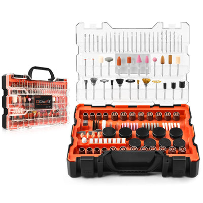 480Pcs Rotary Tool Accessories Kit, GOXAWEE 1/8 inch Shank Rotary Tool Accessory Set, Multi Purpose Universal Kit for Cutting, Drilling, Grinding,