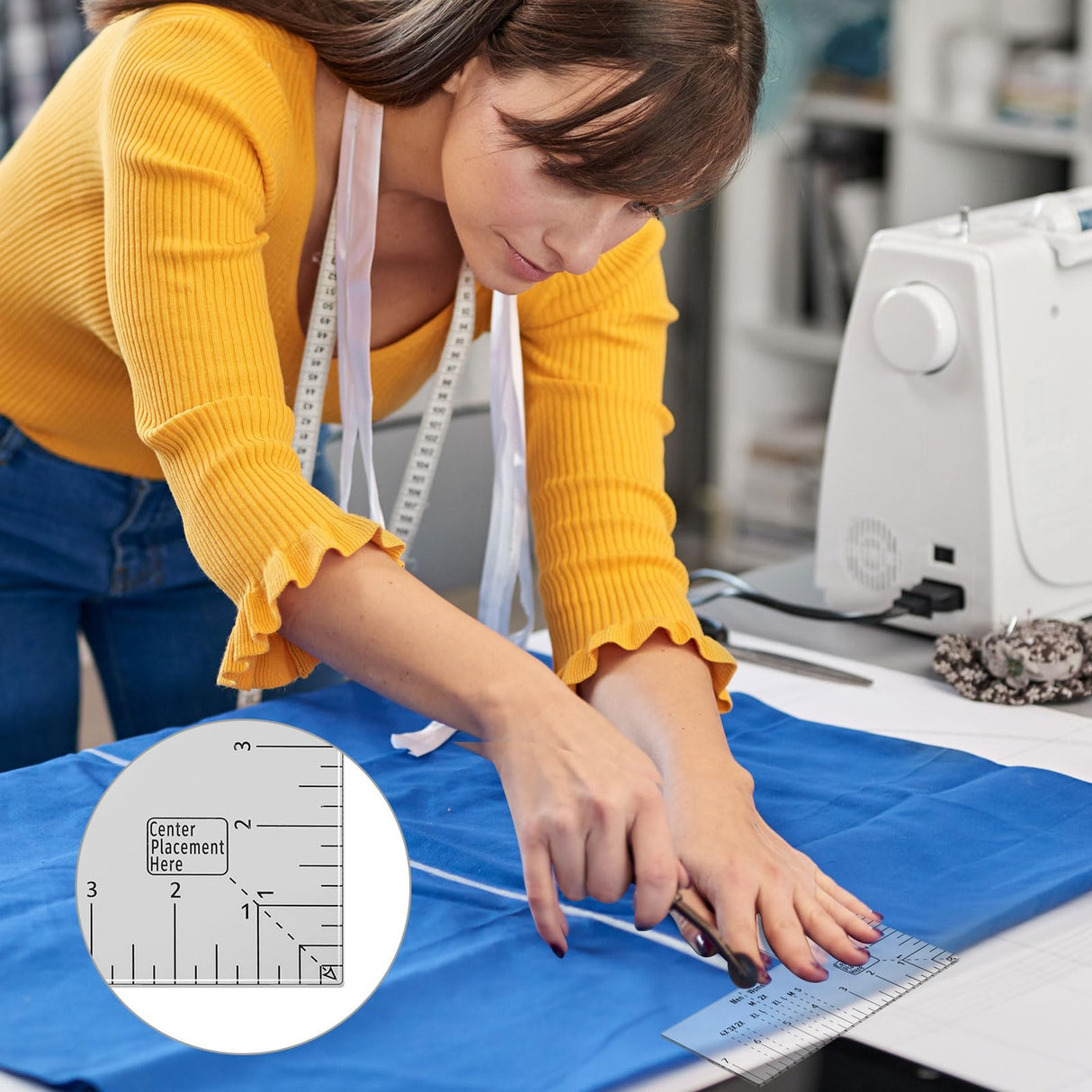 Copkim 3 Pcs Left Chest Logo Placement Tool T Shirt Ruler Guide 8.27" x 7.24" for Heat Press Printing Acrylic Embroidery Placement Ruler for Adult Copkim