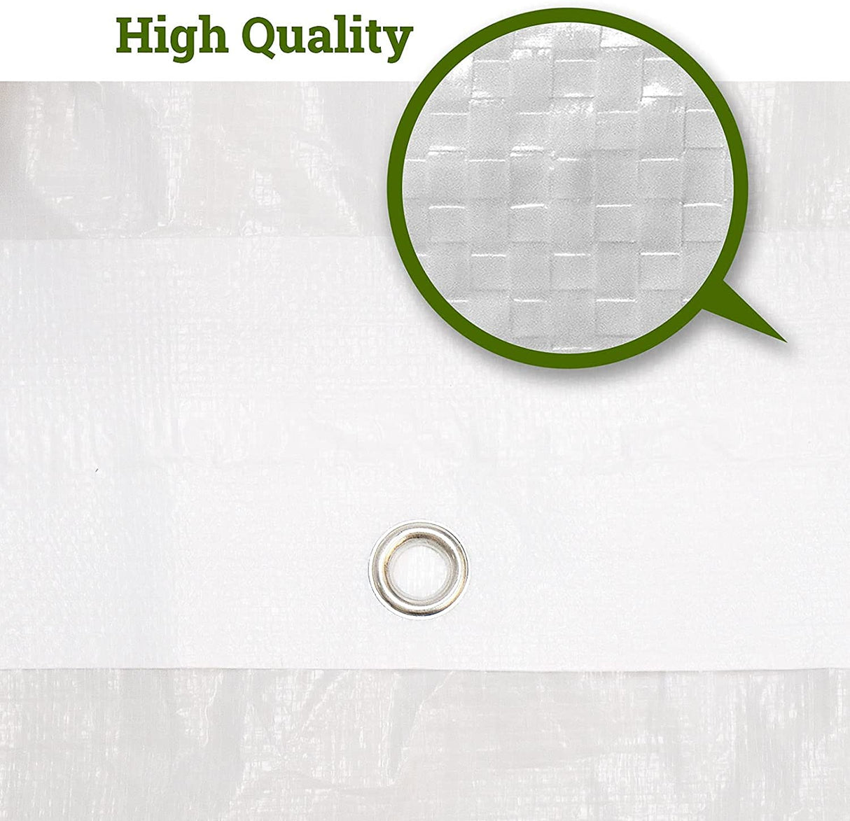 YardGrow 12x20ft Carport Canopy Replacement Cover Garage Tent Tarp Waterproof & UV Protected with Bungees, Frame Not Included (White) YardGrow