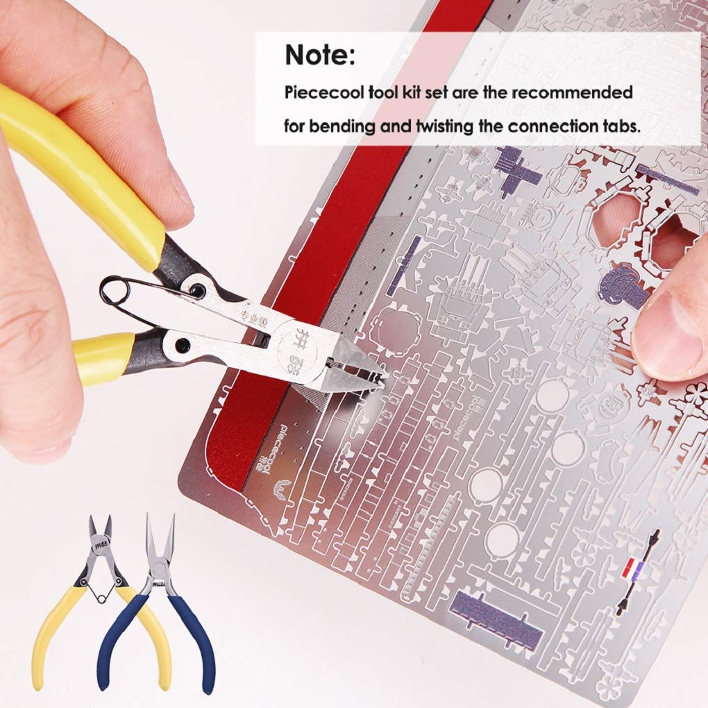 Piececool 3D Puzzles for Adults, USS Missouri Battleship Metal Model Kits, DIY 3D Metal Puzzle for Teenagers Students Stress Relief, Aircraft Carrier Piececool