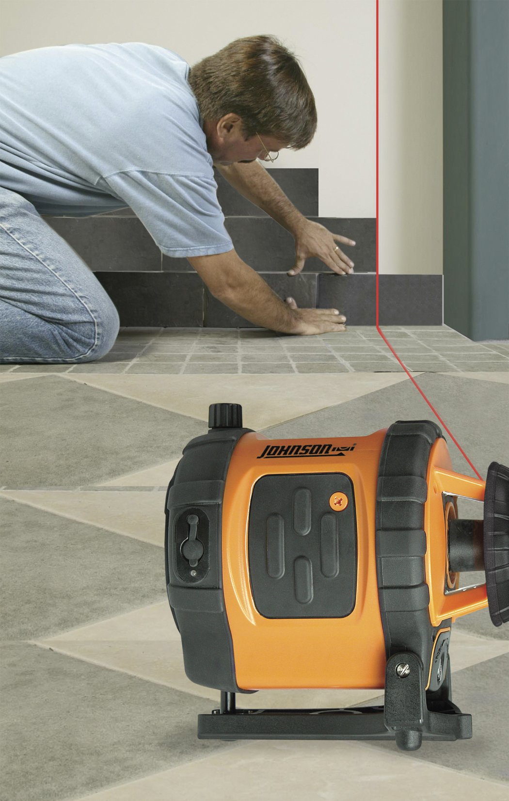 Johnson Level & Tool 40-6517 Self-Leveling Rotary Laser System, 29 x 7", Red, 1 Kit Johnson