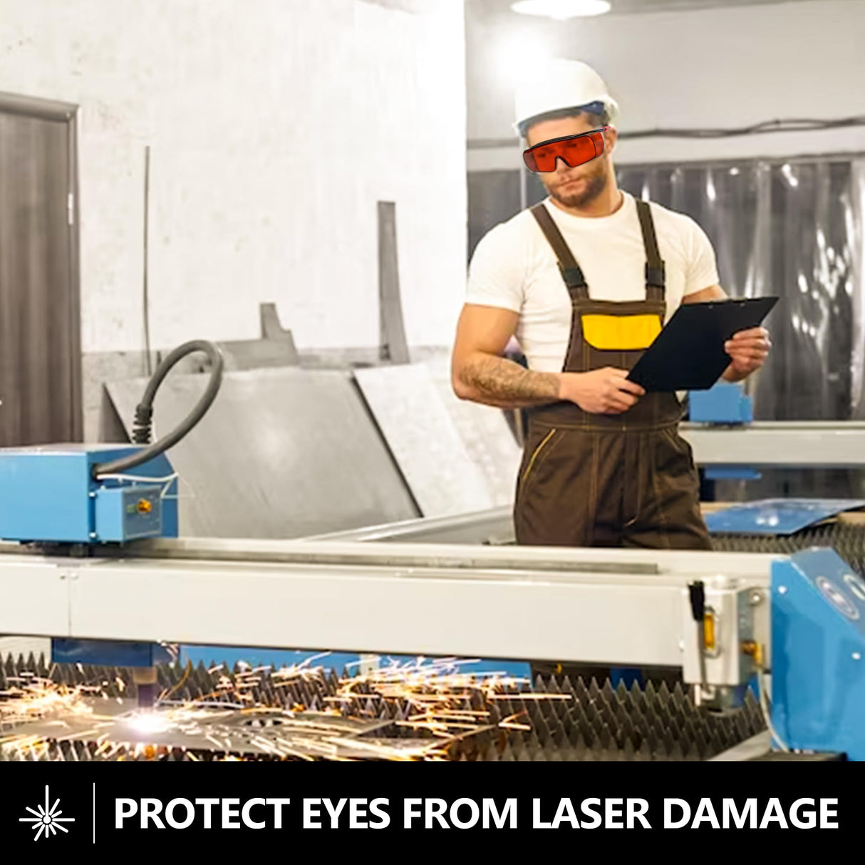 Professional Laser Goggles-Dual Wave 532+1064nm Laser Safety glasses,Resistant to Laser180-540&750-1100nm for 445nm,532nm,1064nm Infrared JILERWEAR