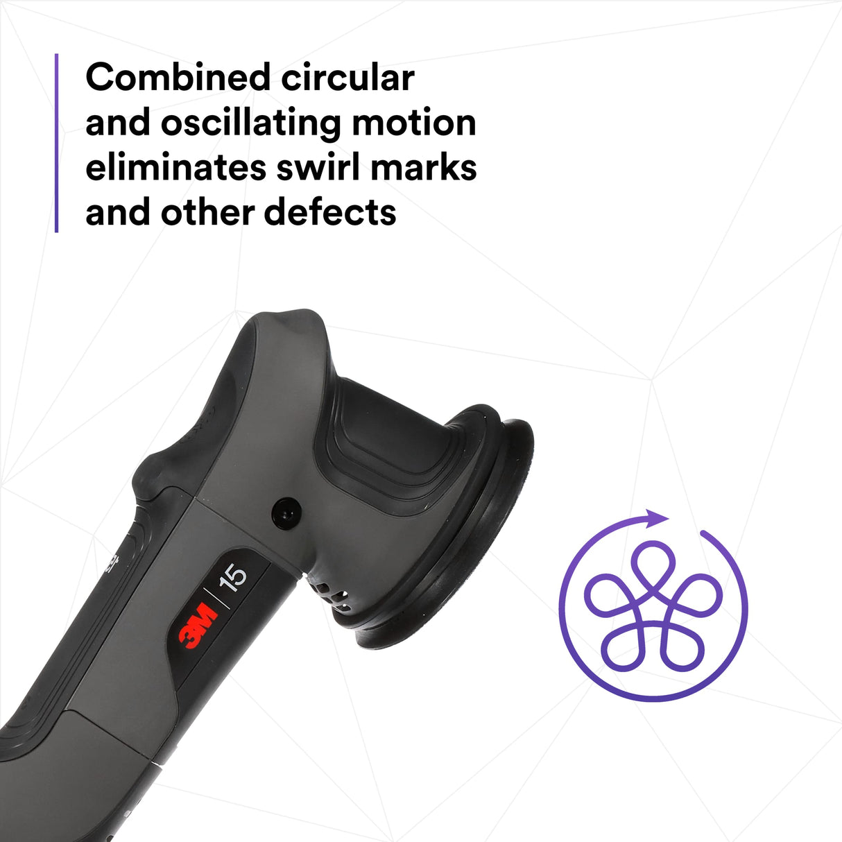 3M Perfect-It Random Orbital Polisher, 34100, 15mm, 120V/60Hz, Variable Speed Control for Automotive Refinishing, Refining, Polishing 3M