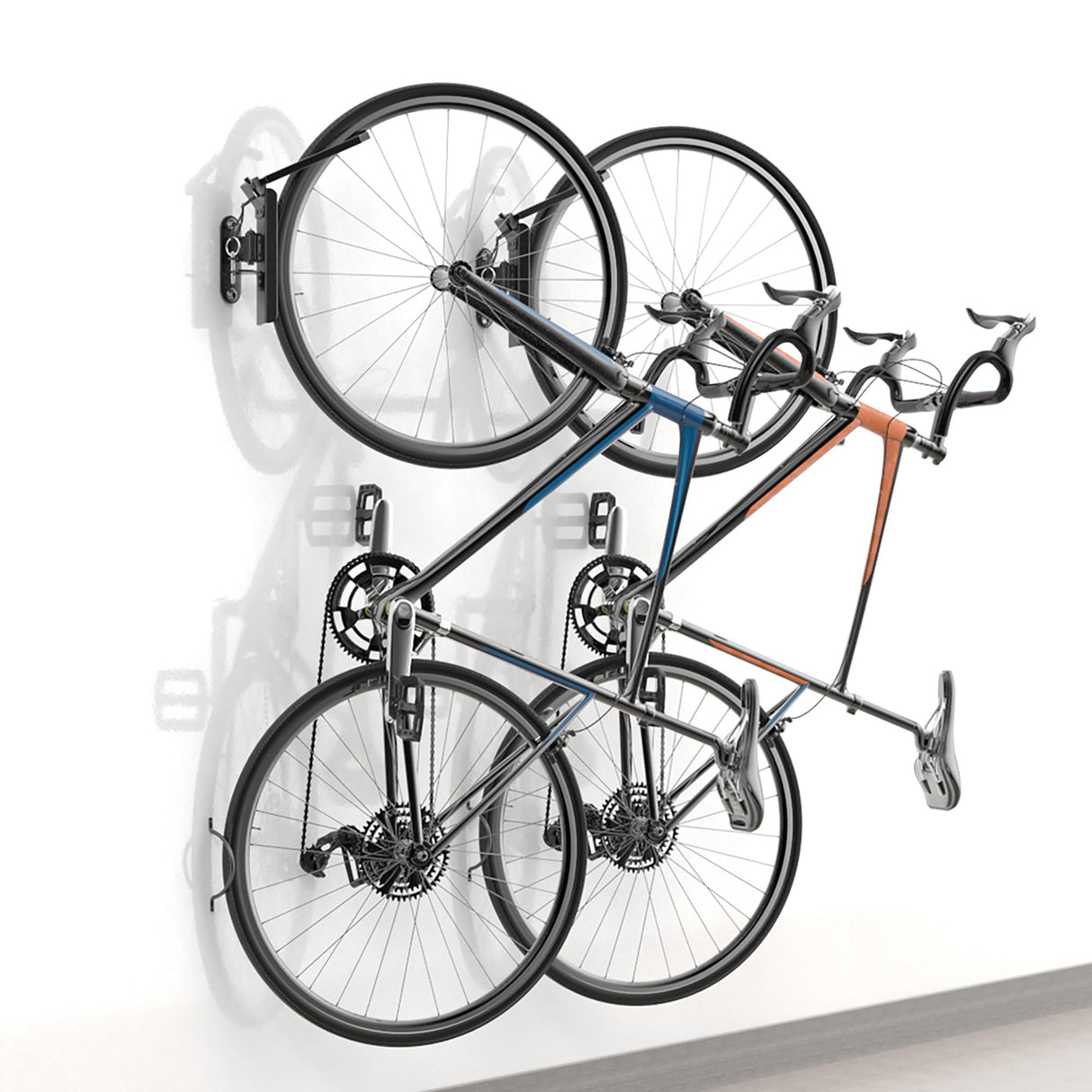 Kesito Swivel Bike Wall Mount, Vertical Bicycle Rack for Garage, Wall Mounted Bike Hanger Hook, Hanging Bike Storage Garage Organization, 4 Packs Kesito