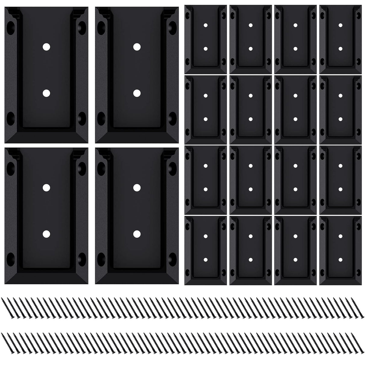 Goovilla Deck Railing Bracket Connectors, 2x4 Brackets for Railing Wood Lumber Post, 20 PCS Sturdy Nylon Deck Rail Bracket with 120 PCS Coating Goovilla