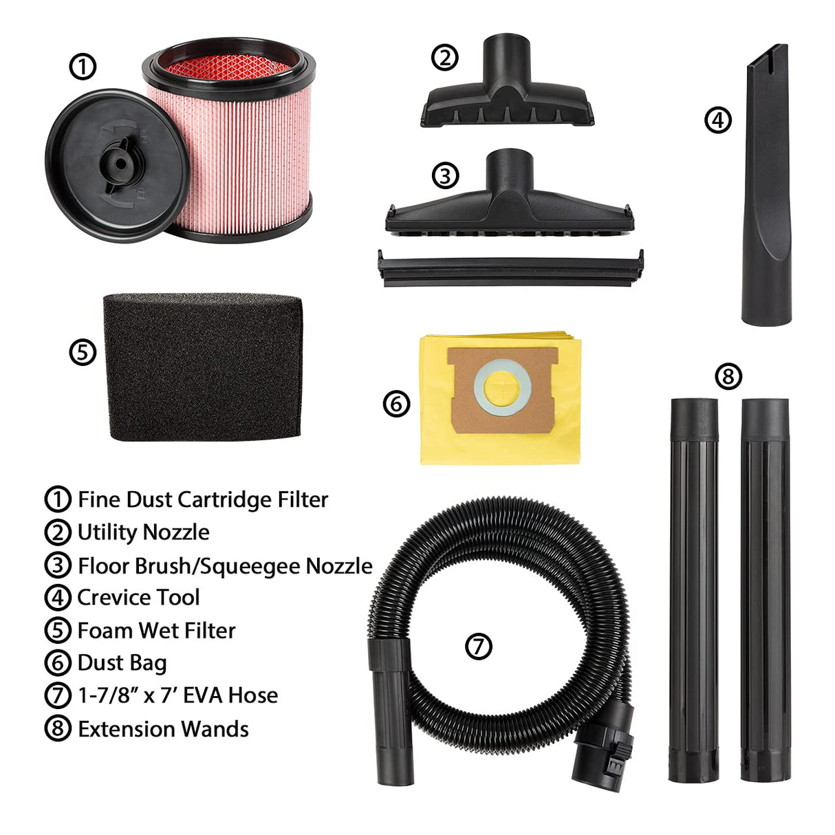 Vacmaster VDK611PF 0201 6-Gallon Wet/Dry Shop Vacuum with Filter Cleaning System Vacmaster