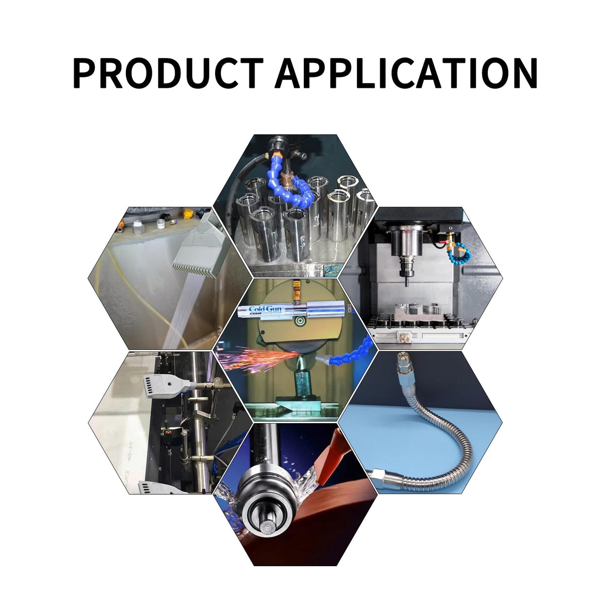 Aopin Plastic 1/4" Thread Flexible Cutting Fluid Oil and Water Cooling Hose With Adjustable Stability Angle With Bandwidth Flat Nozzle for Aopin