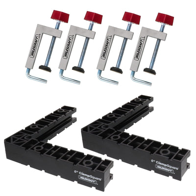 Milescraft 7350 Fence Clamp Kit 100-90° Corner Clamping Positioning/Assembly Squares and Fence Clamps. Works on Interior or Exterior Corners. Build