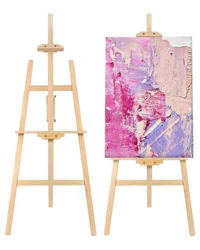 Stuelloaf Adjustable Wooden Painting Easel, Art Easel Stand Hold up to 48'', Painting Canvas for Wedding Sign and Poster, Drawing for Adults,