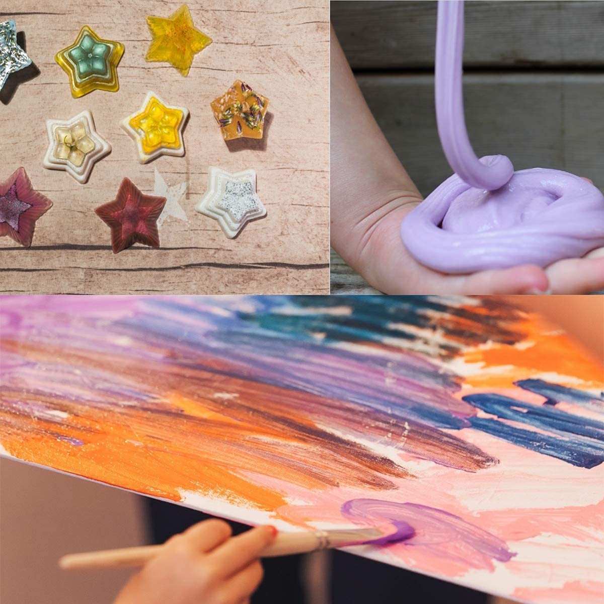 Mica Powder Set - 15 Colors Pearlescent Powder Natural Cosmetic Grade Pigment for Epoxy Resin, Soap Making, Lip Gloss, Bath Bomb and DIY Craft, SEISSO