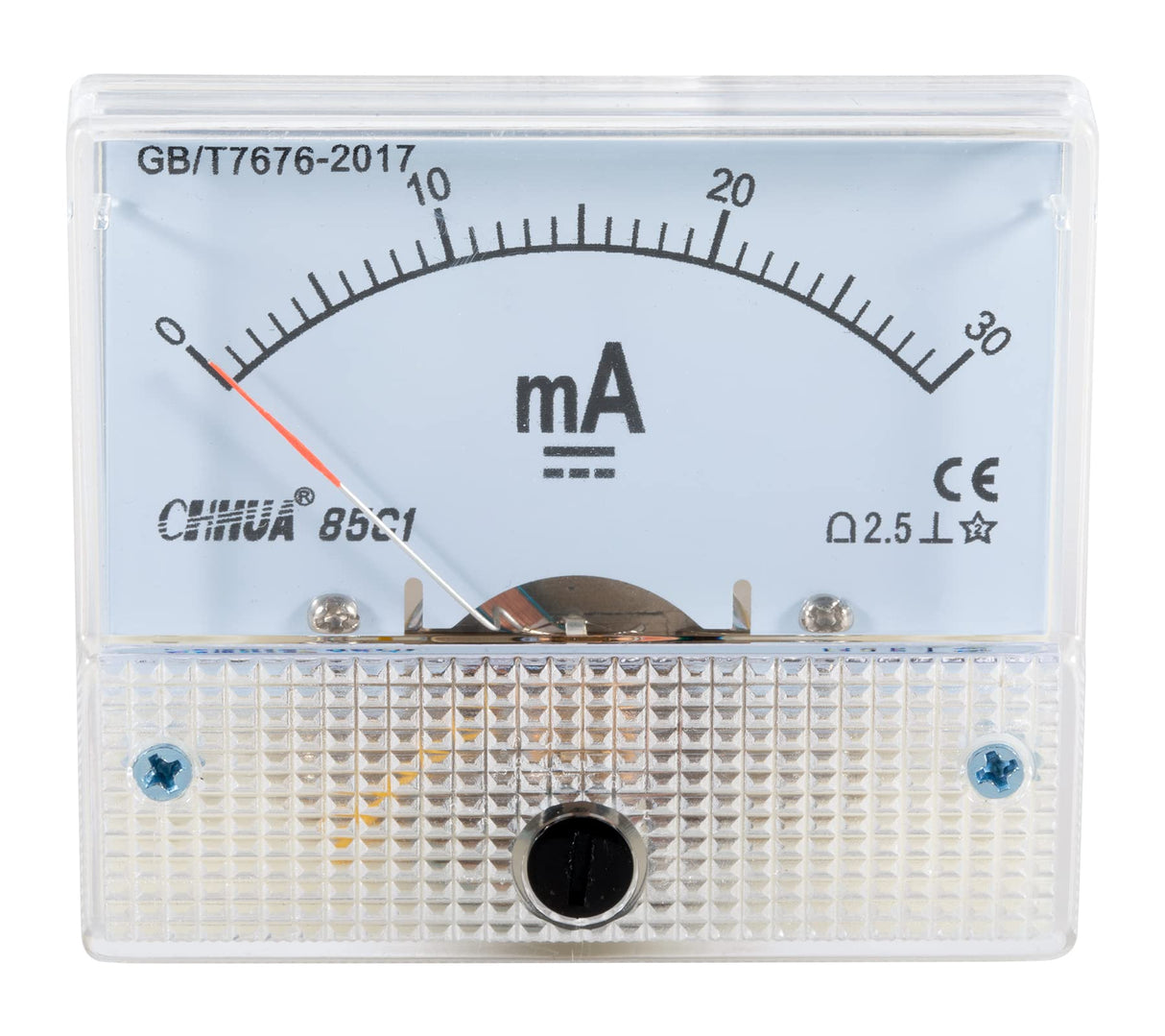 Cloudray Ammeter Gauge DC 0-30mA Analog Current Panel 85C1 2.5 Accuracy for Auto Circuit Measurement Tester (DC 30mA) Cloudray
