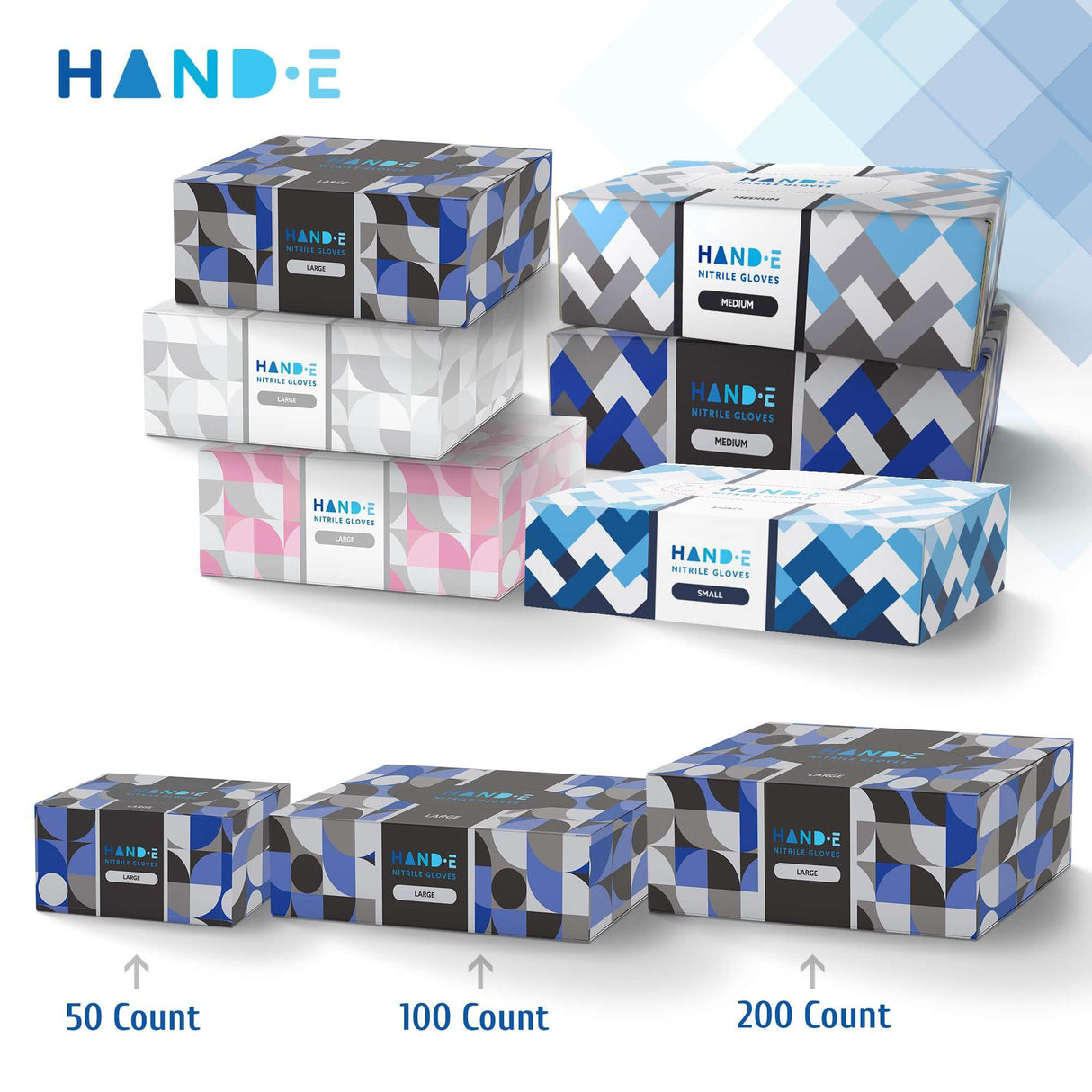 Hand-E Touch Black Nitrile Disposable Gloves Medium, 100 Count - BBQ, Tattoo, Hair Dye, Cooking, Mechanic Gloves - Powder and Latex Free Gloves Hand-E Touch