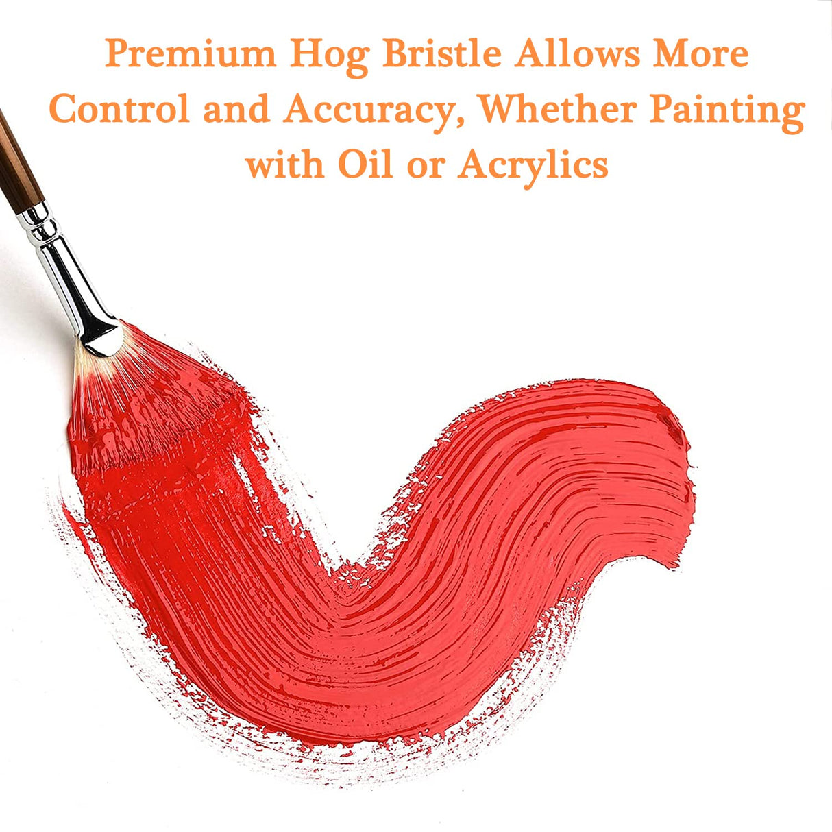 Professional Oil Paint Brush Set, Fuumuui 11pcs Superior Hog Bristle Paint Brushes Perfect for Oil Acrylic Gouache Painting Fuumuui