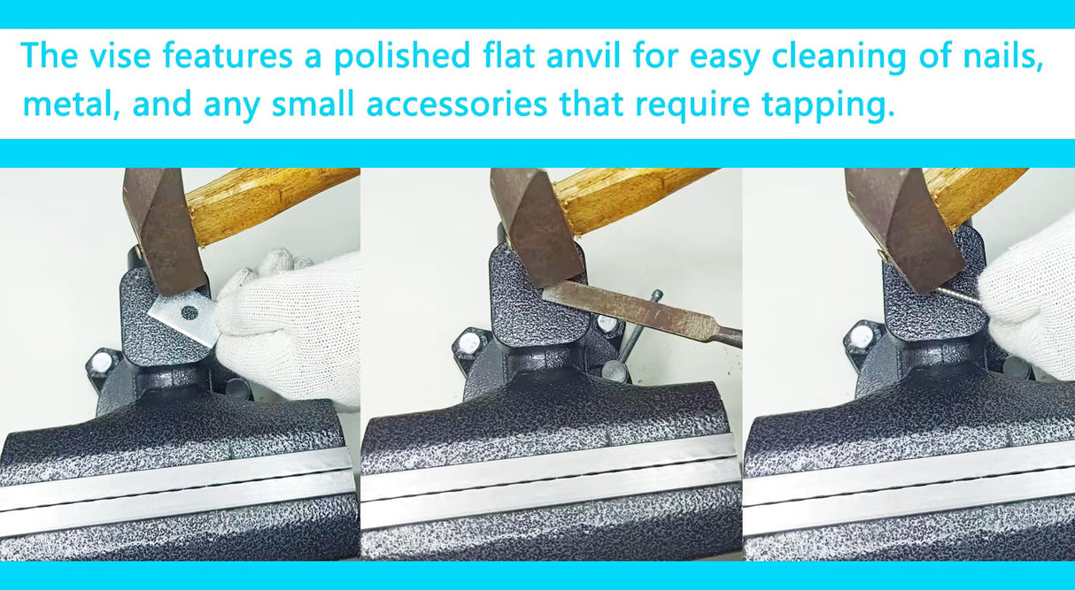 MYTEC 2-In-1 Bench Vise Heavy Duty for Workbench, 6.0" black, Upgraded Multi-Purpose Table Vice, Universal Rotate 270°Work Clamp-On Vise MYTEC