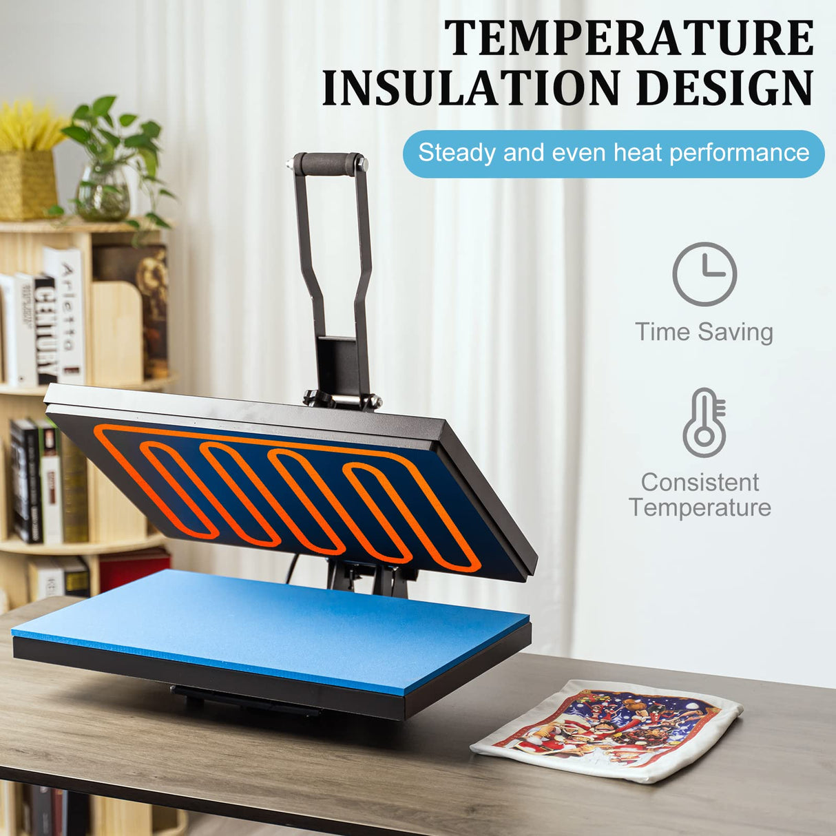 SmarketBuy Heat Press Machine 16x20 Inch, High Pressure Clamshell Heat Press 1700W, Large Heat Press Digital Control Heat Transfer Machine for T SmarketBuy