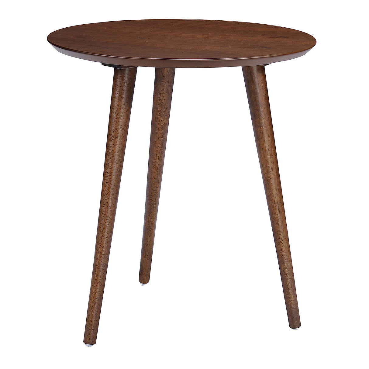 GDFStudio Evangeline Finished Wood End Table w/Faux Wood Overlay (Natural Walnut) GDFStudio