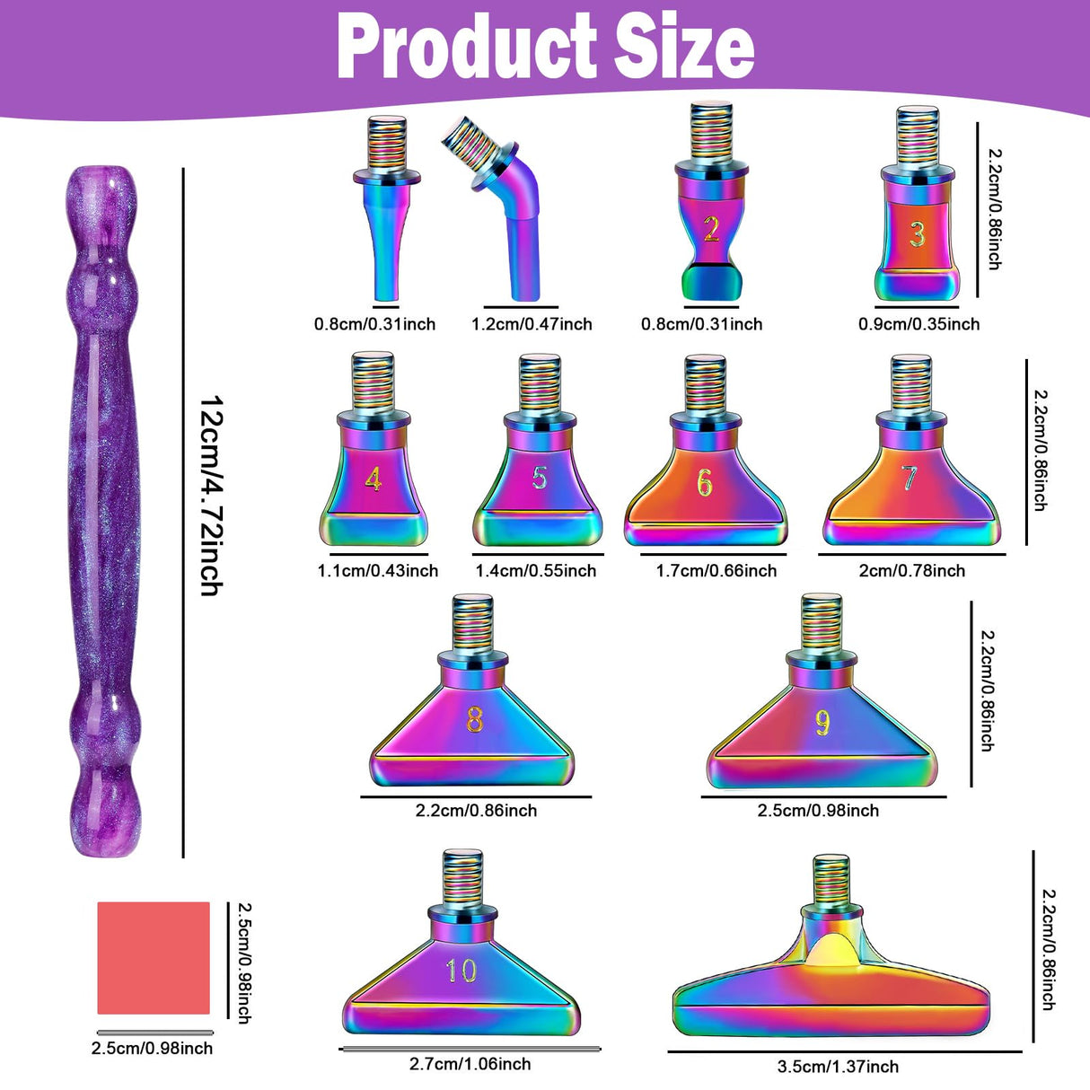 NIBESSER 21Pcs Diamond Painting Pen Kit 3pcs Diamond Art Pens 12 Pcs Metal Screw Thread Tips 5D Resin Diamond Painting Tools Accessories Multi Placer NIBESSER