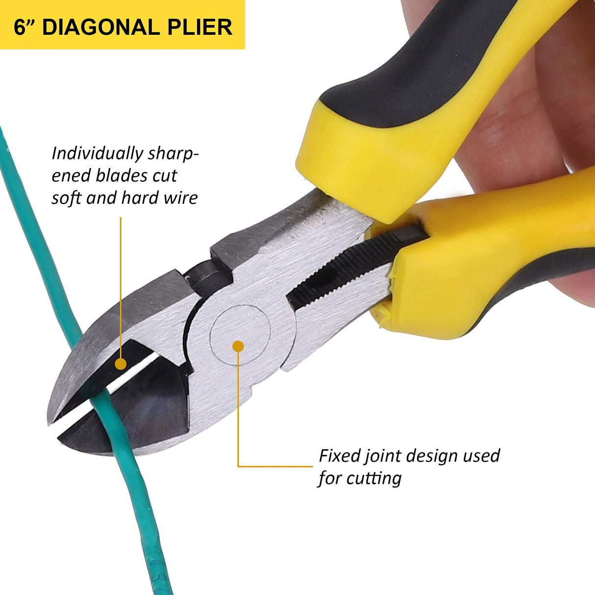 TOPLINE 5-Piece Pliers Set, Pliers Tool Set Included 8" Groove Joint Pliers, 7" Linesman Pliers, 6" Long Nose Pliers, 6" Slip Joint Pliers, 6" Topline