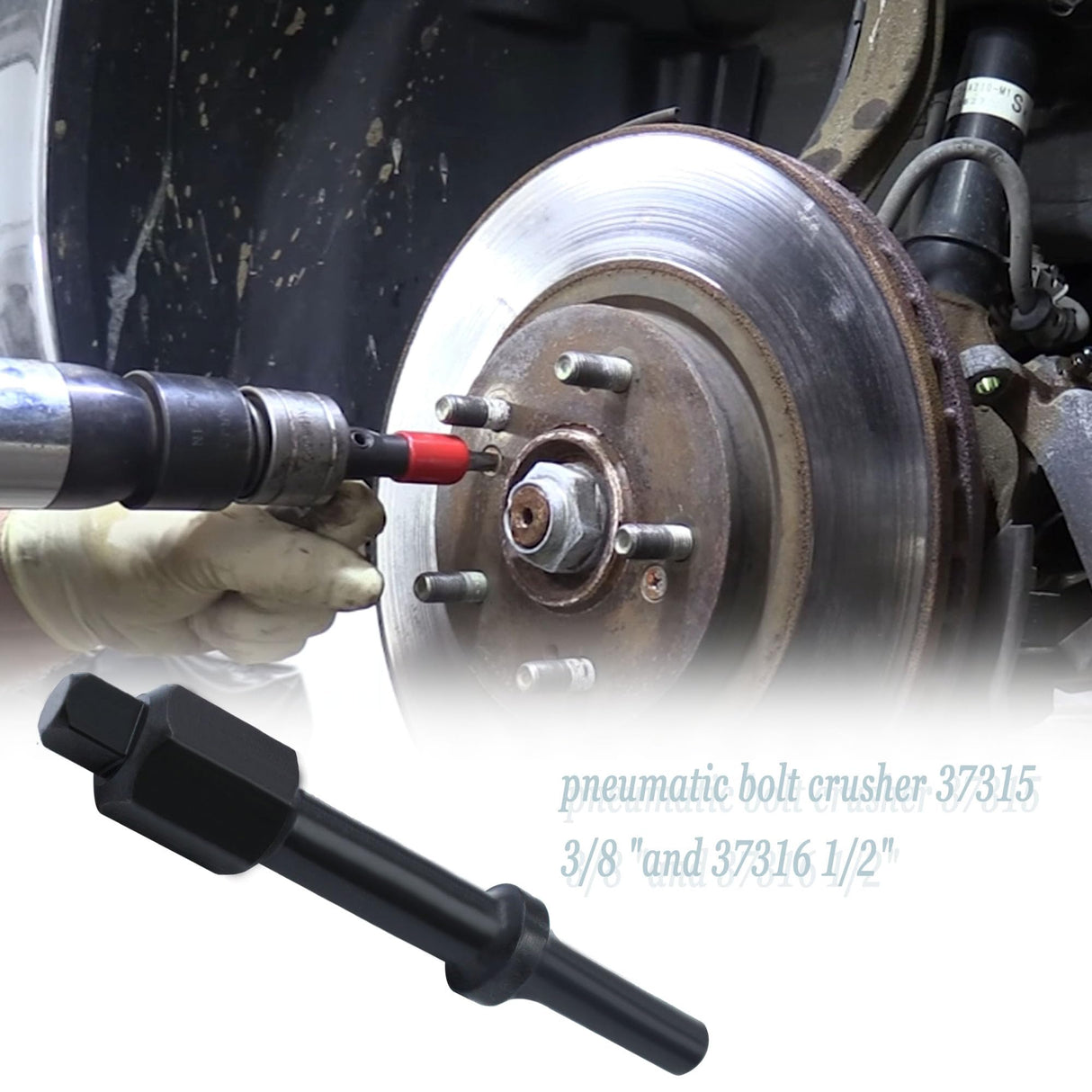 IGIUA 32029 Air Hammer Socket Adapter, 37315 3/8" & 37316 1/2" Shake 'n break Pneumatic Bolt Breaker Set,2-Piece IGIUA