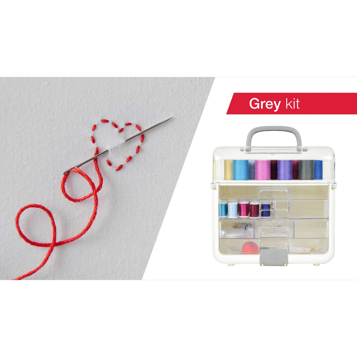 Singer Sew-It-Goes, 224 Piece - Sewing Kit & Craft Organizer - Sewing Case Storage with Machine Sewing Thread, White SINGER