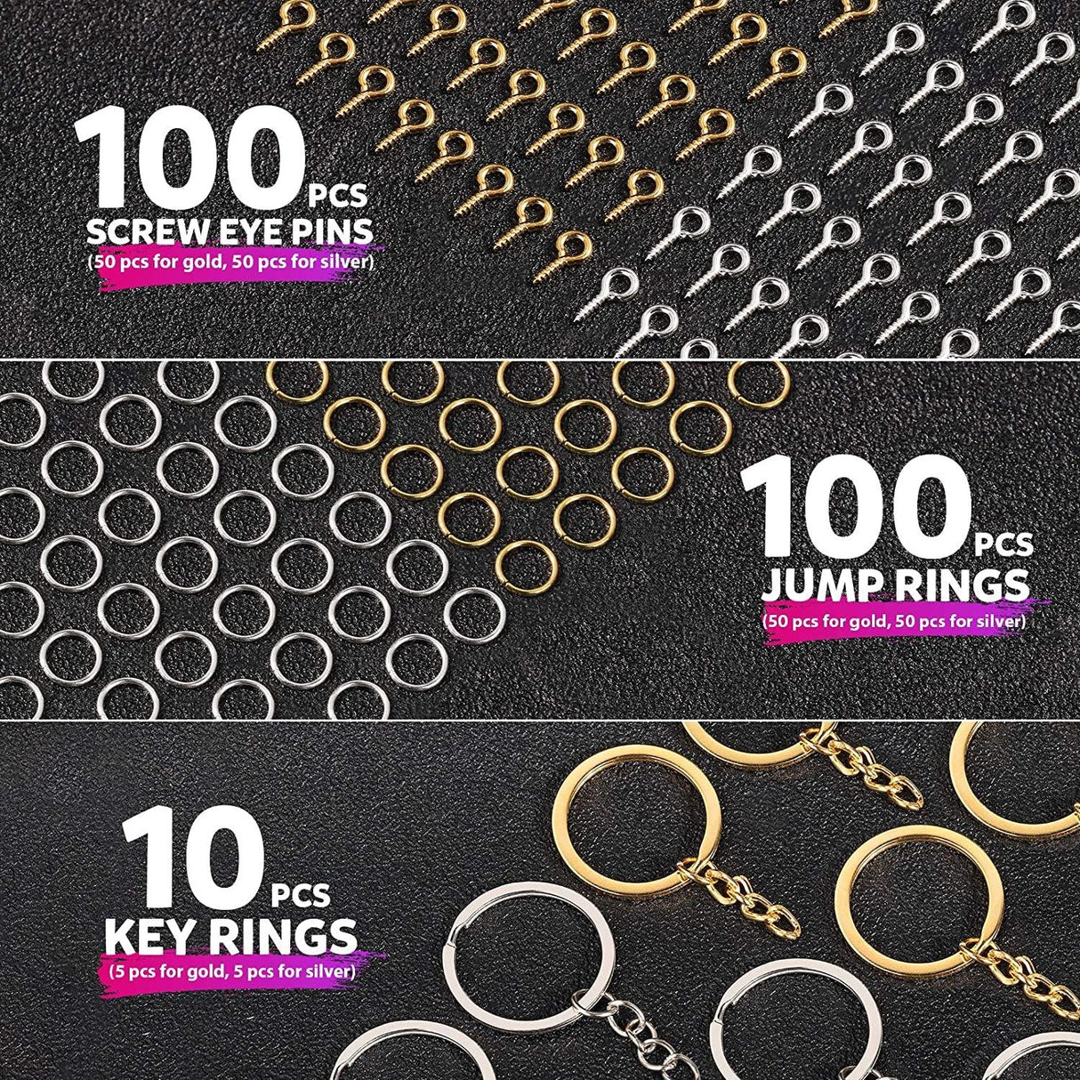 222 PCS Pin Vise Kit for Resin Molds, Steel Hand Drill with Drill Bits & Grip Nose Pliers & Keychain Supplies Jump Rings, Hand Drill for Silicone WoodArtSupply