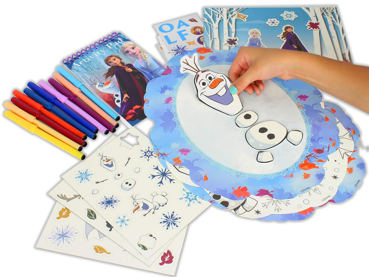 Tara Toys Frozen 2 Enchanted Activity Tote - Ultimate Princess Adventure Bag with Coloring Books, Stickers, and Craft Supplies, Travel-Friendly Set Disney