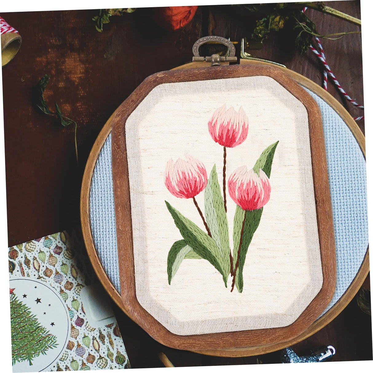 STOBOK 1 Set Cross Stitch Kit Embroidery Threads Embroidery Kit Unfinished Embroidery Crafts Embroidery Floss Kit Plant Cross Stitch DIY Patterns STOBOK