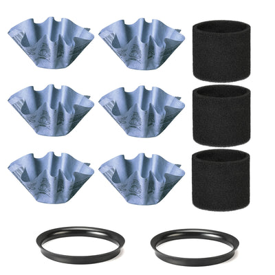 Shop-Vac 90107 Paper Disc Filter and 90585 Foam Sleeve Filter, for Most Shop-Vac Wet/Dry Vacuum Cleaners 5 Gallon and Above, Replacement Parts