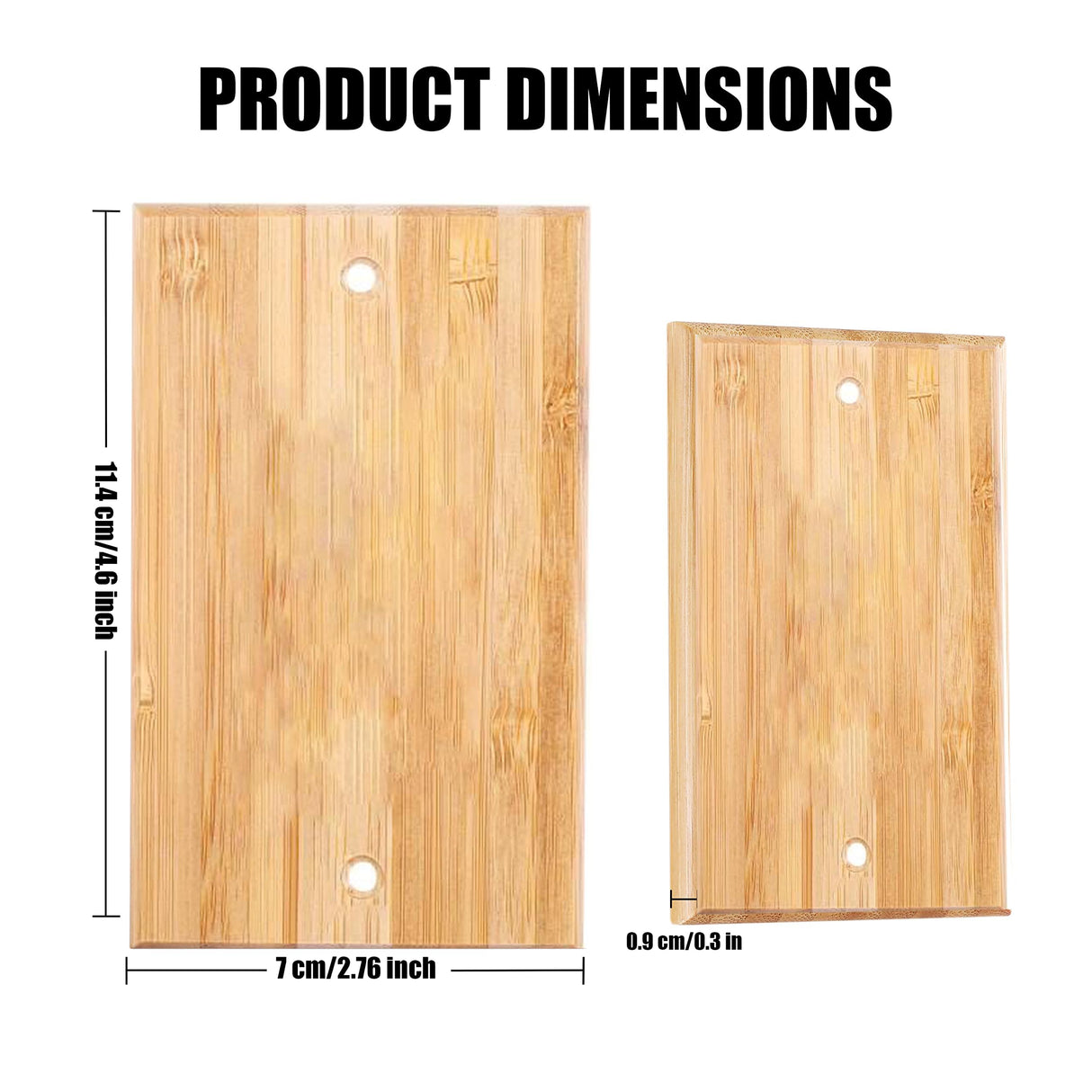 Solid Wood Single Rocker Light switch Plate 4.5" X 2.76" Wooden Decorative Blank Light Switch Cover Wall Plate Bamboo Quality Light Switch Plate Suluor