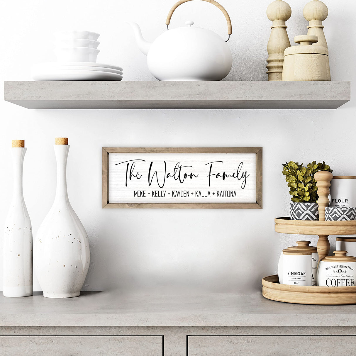 Personalized Framed Wooden Family Name Sign Last Name Wall Decor for Home Personalized Wedding Gifts For Couples Last Name Signs Personalized (10" x MRC Wood Products