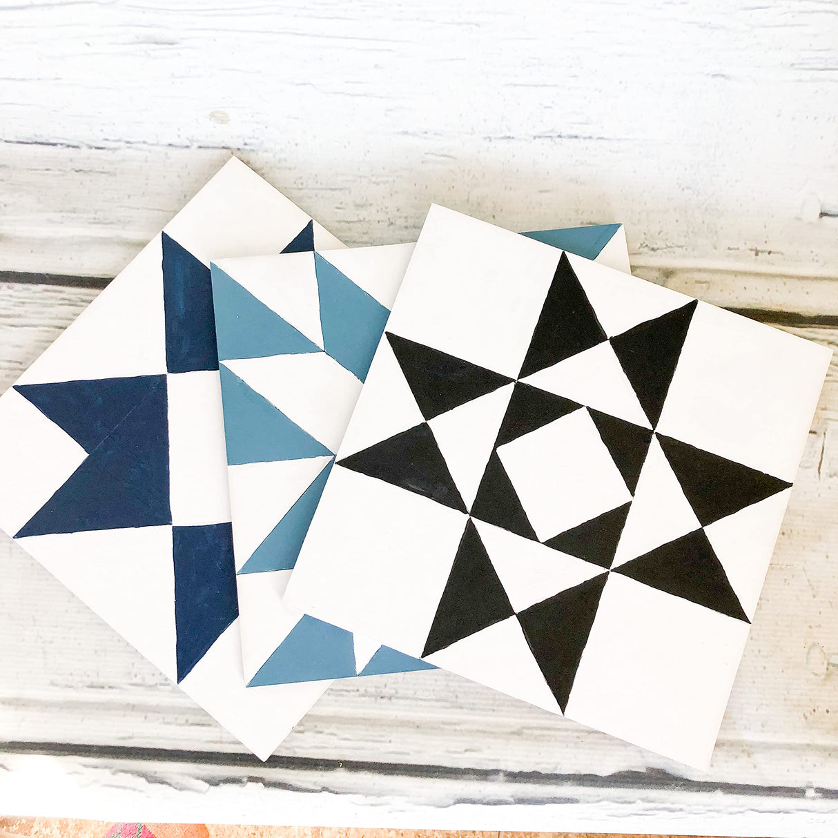 Unfinished Barn Quilt Square Wooden Sign, Country Decor Canvas Quilts Blocks (18 inches, Slip Knot) Generic