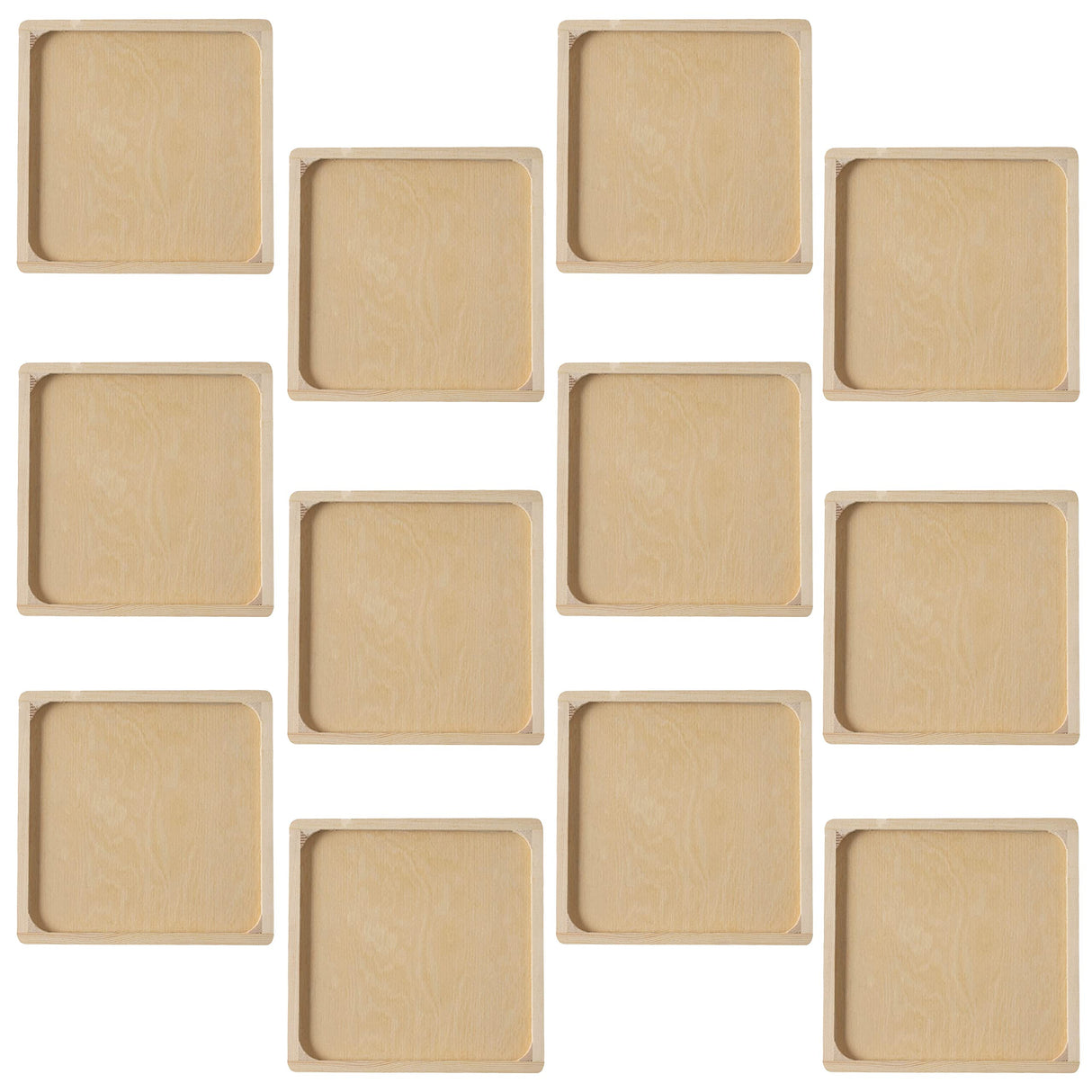 12 Pack: 9”; Square Mosaic Wood Plaque by Make Market® Make Market