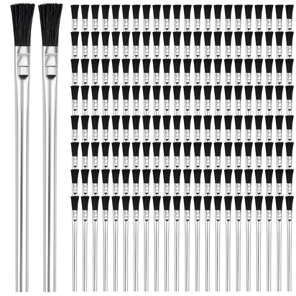 Lallisa 300 Pcs Acid Brush Bulk 3/8 Inch Wide Horsehair Acid Flux Brushes Epoxy Wood Glue Brush Tin Handle Disposable Glue Brushes for Soldering Lallisa