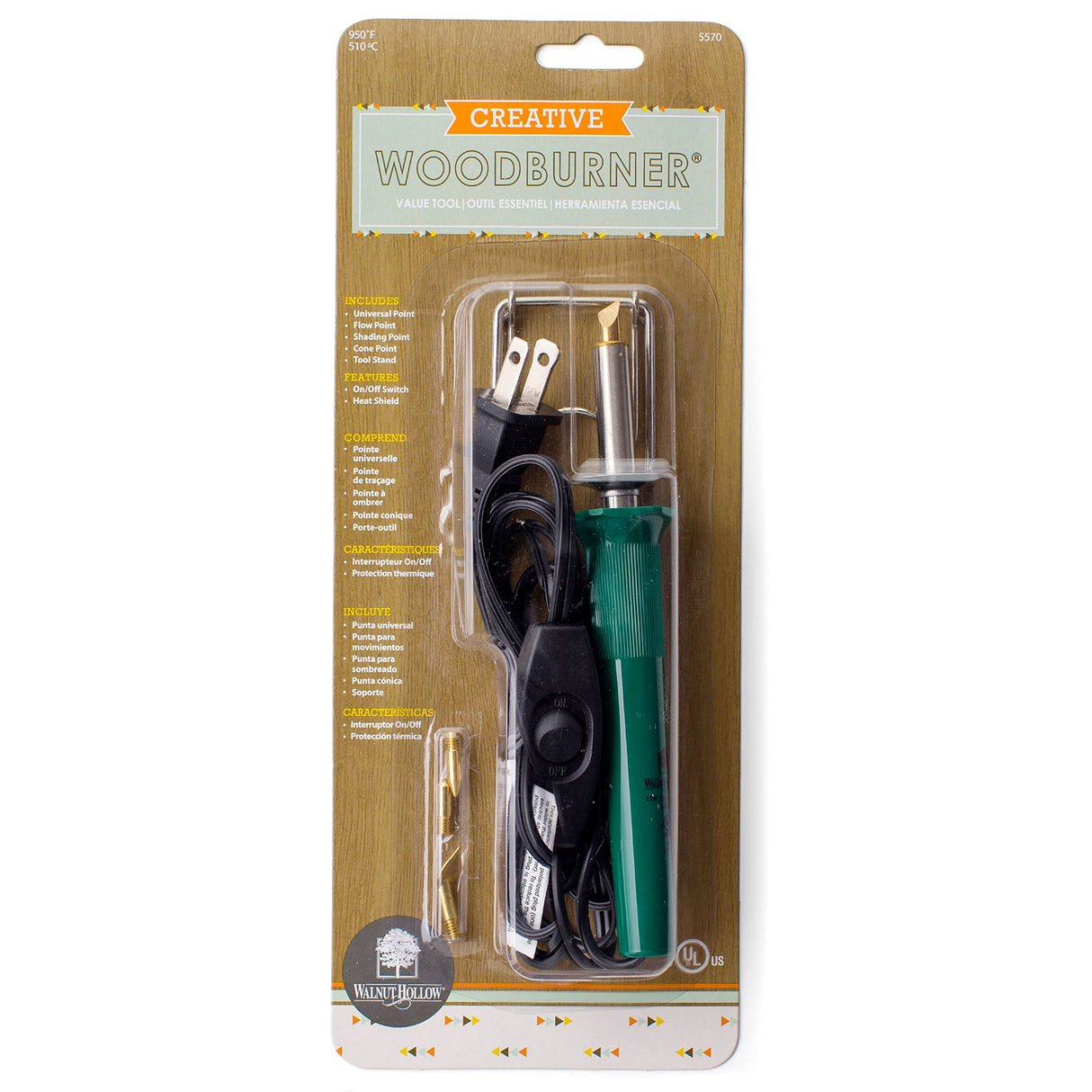 Walnut Hollow Creative Woodburner Introduction Value Pen for Beginner and Intermediate Woodburning, 4 Tips Walnut Hollow