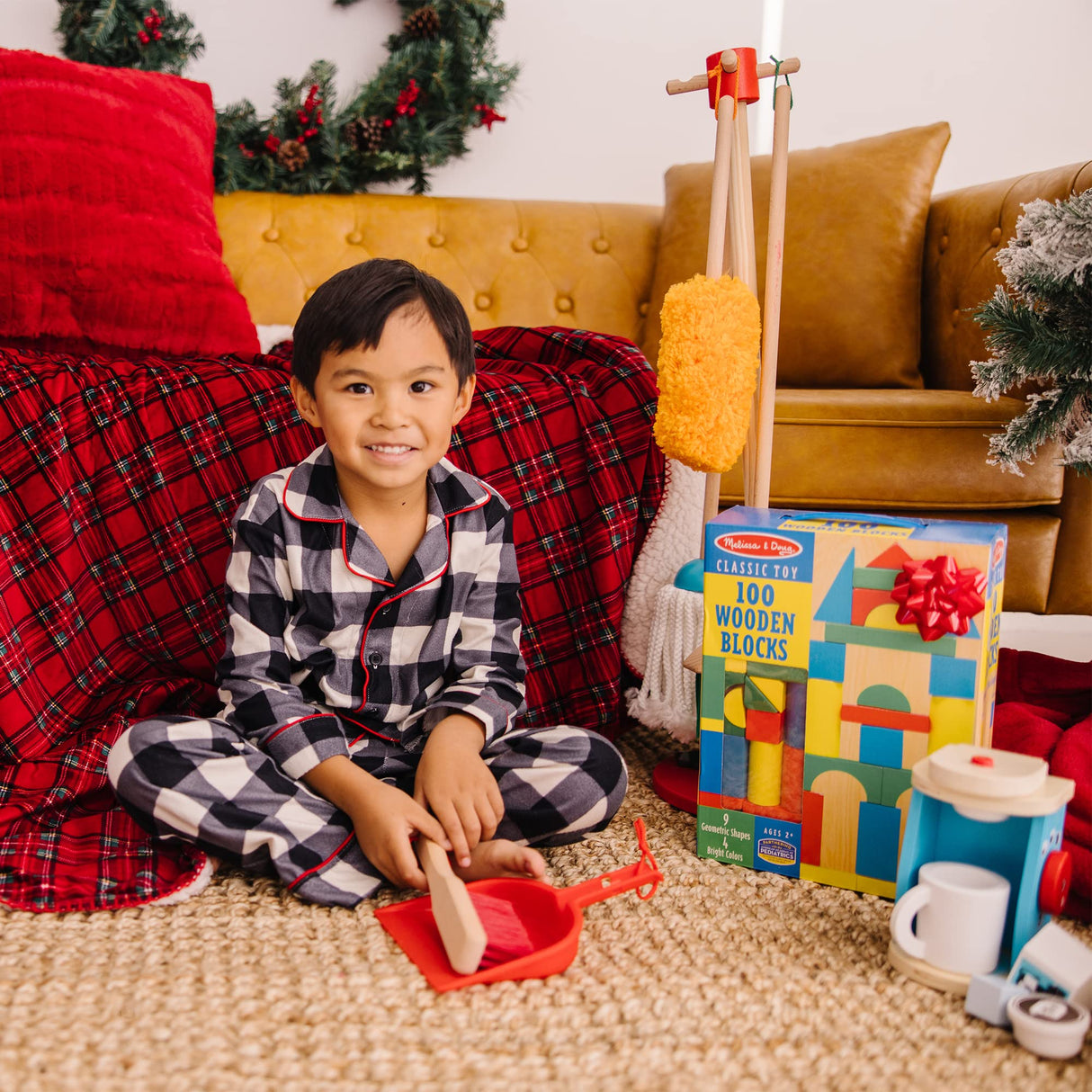 Melissa & Doug Let's Play House Dust! Sweep! Mop! 6 Piece Pretend Play Set - Toddler Toy Cleaning Set, Pretend Home Cleaning Play Set, Kids Broom And Melissa & Doug