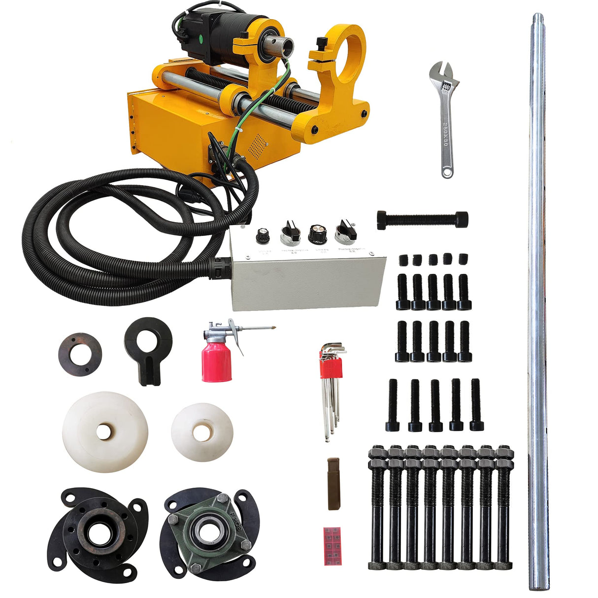 LGXEnzhuo Line Portable Boring Machine 110V XDT50 55-260MM Capacity Engineering Mechanical Hole Drilling Tool with 4.9ft Boring Bar and Accessories LGXEnzhuo