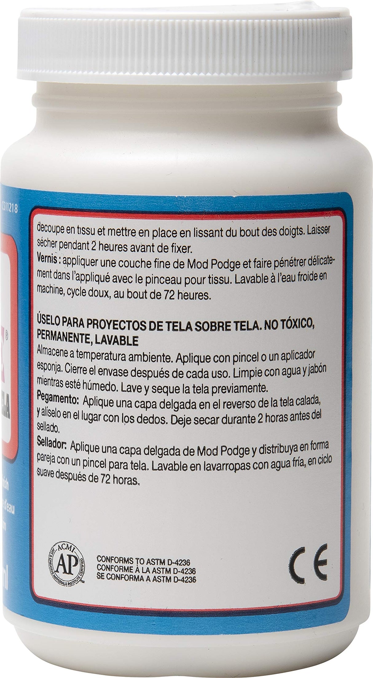 Mod Podge Eight Fabric, 8-ounce, Transparent, 8 Fl Oz Mod Podge
