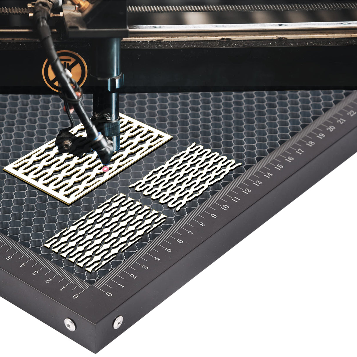 Dawot Laser Honeycomb Working Table 18.5"x17.32"x0.87" Honeycomb Laser Bed for Smooth Edge Cutting, Fast Heat Dissipation and Dawot