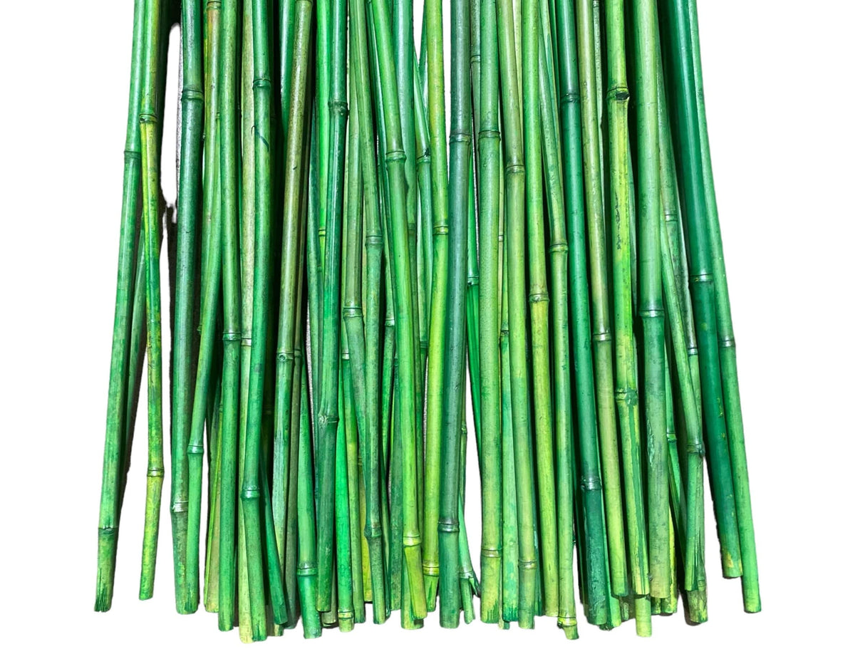 5 ft Tall All-Natural Thick Bamboo Poles - (1/2 in Wide) - 16 Pack - 6 Colors Available! (Green) Empire Home