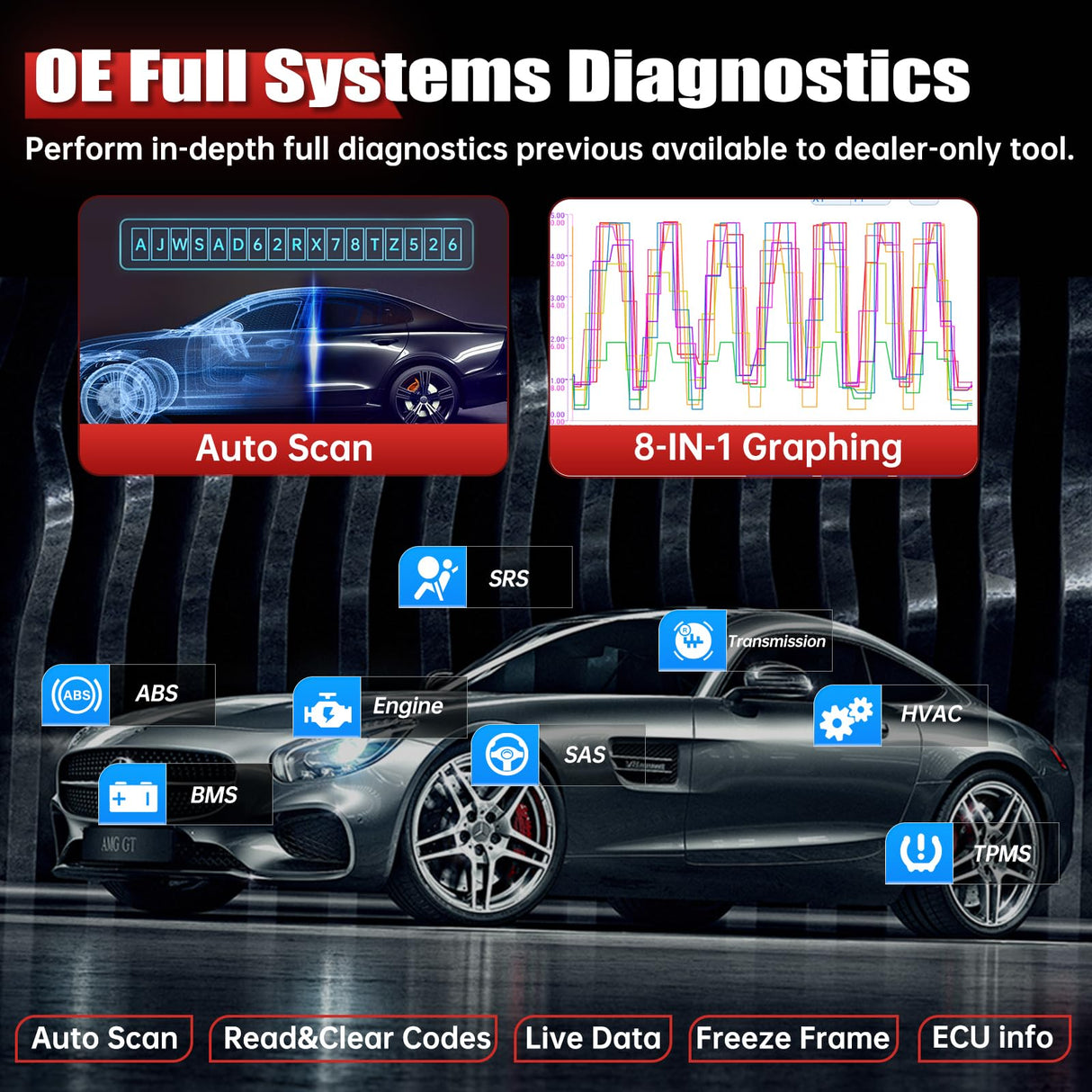 XTOOL D8S Bidirectional Automotive Diagnostic Scan Tool, 3-Year Update, Topology Mapping, ECU Coding/38+ Services/Full Diagnostic Scanner/Crankshaft XTOOL