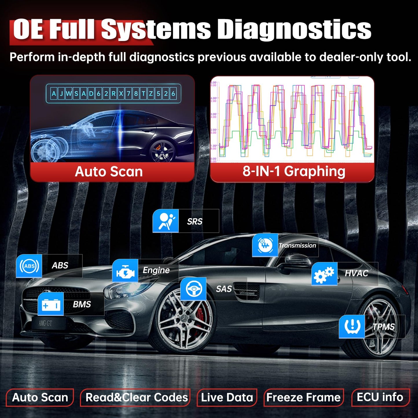 XTOOL D8S Bidirectional Automotive Diagnostic Scan Tool, 3-Year Update, Topology Mapping, ECU Coding/38+ Services/Full Diagnostic Scanner/Crankshaft