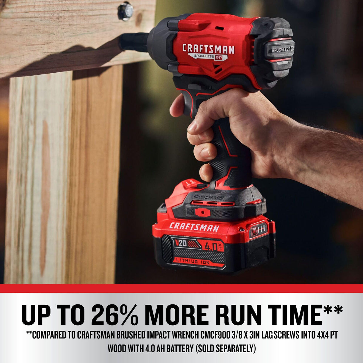 CRAFTSMAN V20 Cordless Impact Driver, 1/2 inch, Bare Tool Only (CMCF921B) Craftsman