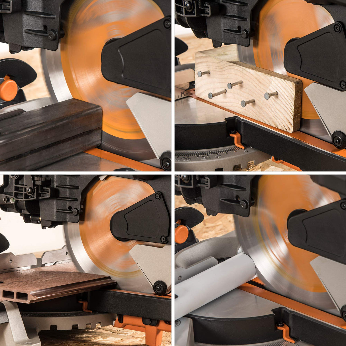 Evolution Power Tools R255SMSDB 10" Multi-Material Double Bevel Sliding Compound Miter Saw Evolution