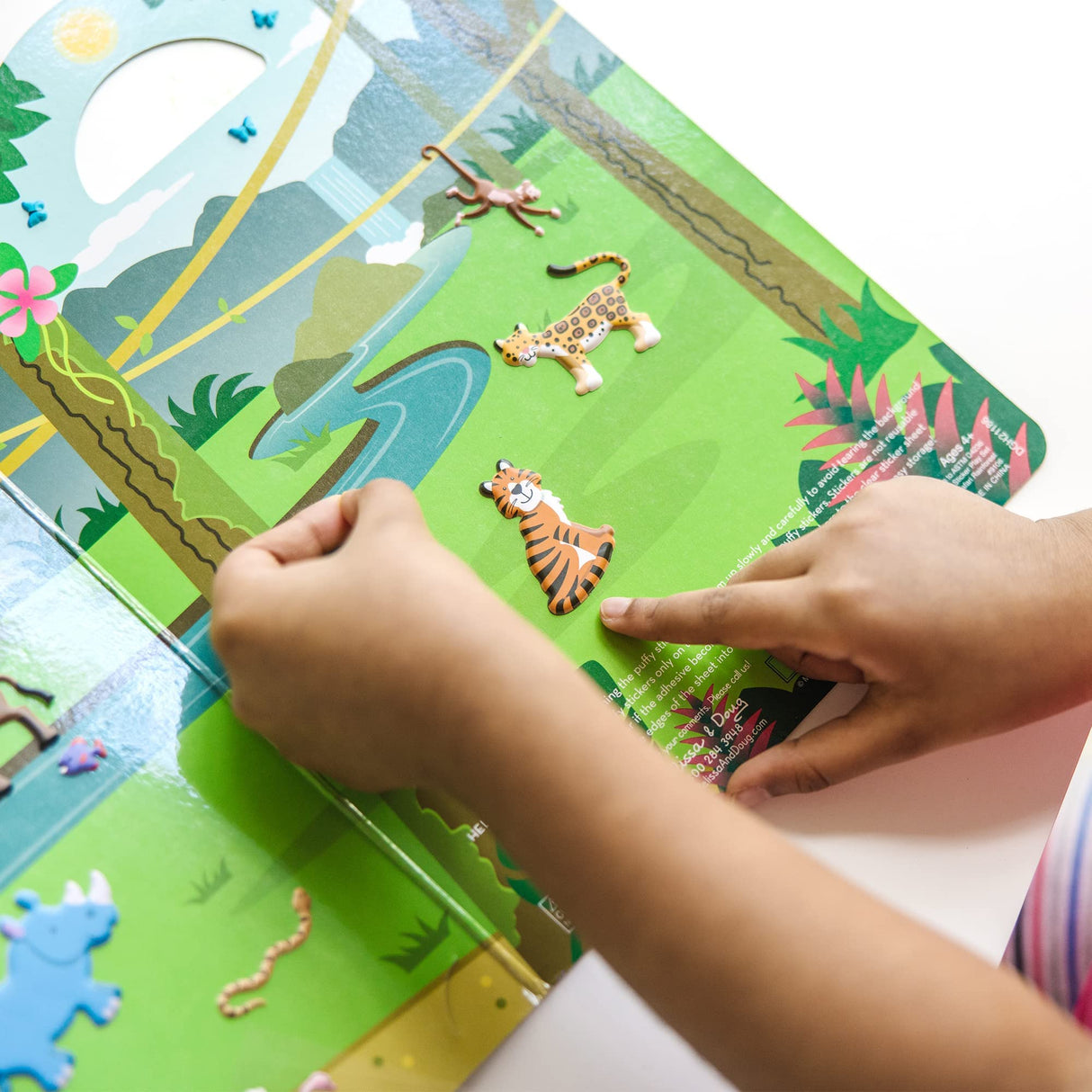 Melissa & Doug Reusable Puffy Sticker Wild Adventures Play Set 3-Pack (118 Stickers: Safari, Dinosaur, Ocean) - Reusable Puffy Sticker Book Activity Melissa & Doug