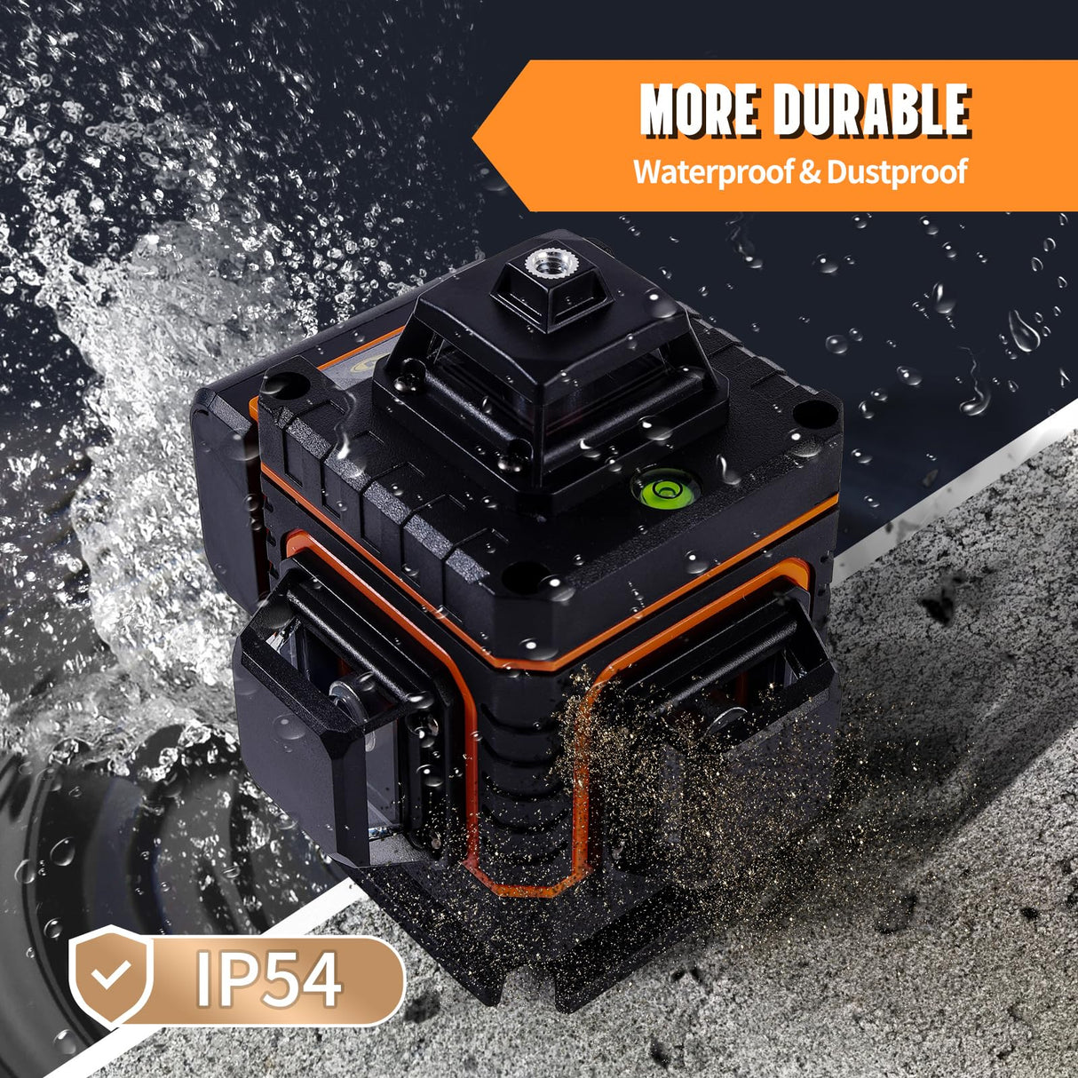 16 Lines Laser Level Tool 4x360 Self Leveling Green Lazer Line Level, 4D Green Cross Line Leveler Tool Laser for Picture Hanging, with Cloth bag and Segroptera