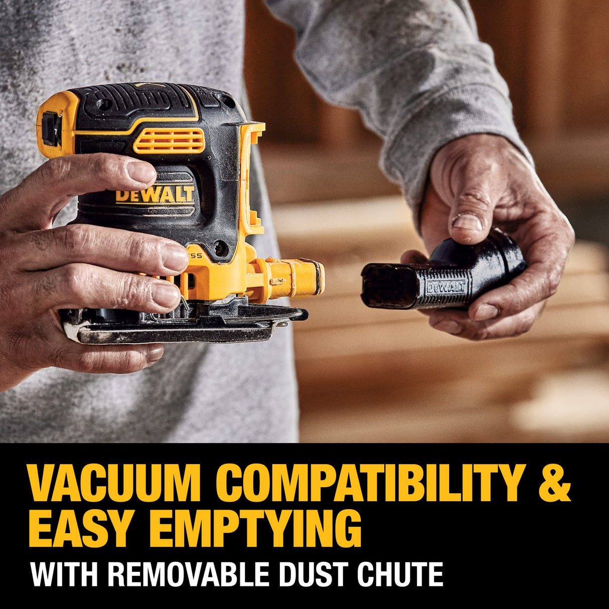 DEWALT 20V MAX* XR Palm Sander, Sheet, Variable Speed, 1/4-Inch, Tool Only (DCW200B) DEWALT