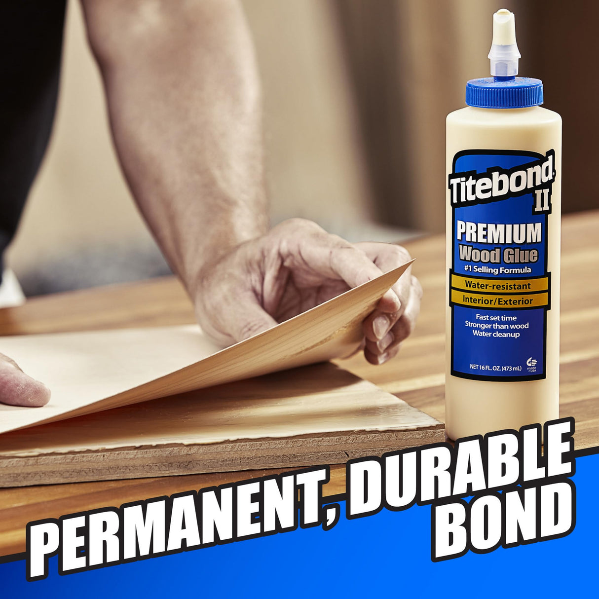 Titebond 5004 II Premium Wood Glue, 16-Ounces,Honey Cream Titebond