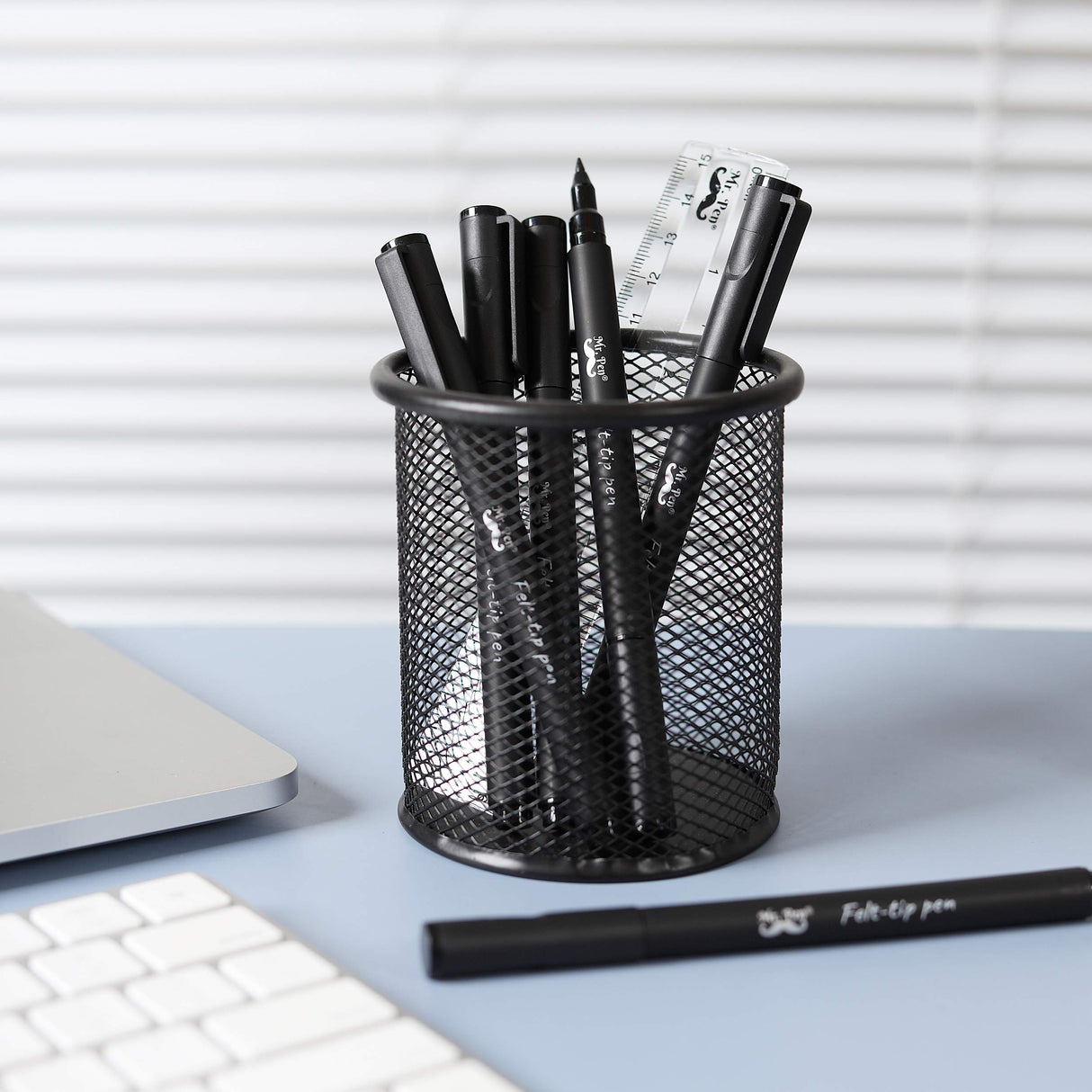 Mr. Pen- Pens, Felt Tip Pens, Black Pens, Pack of 6, Fast Dry, No Smear, Fine Point Pens Black, Black Felt Tip Pens, Bible Journaling Pens, Felt Mr. Pen